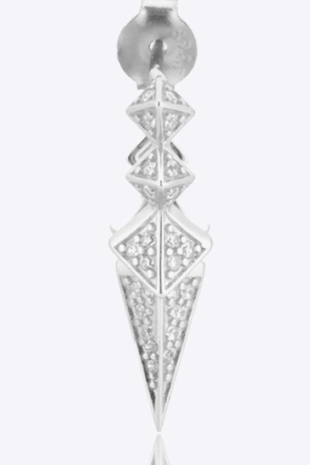 Geometric Zircon Decor 925 Sterling Silver Earrings Earrings - Tophatter Daily Deals