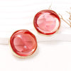 Alloy Geometric Earrings Strawberry One Size Earrings - Tophatter Daily Deals