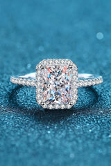 1 Carat Rectangle Moissanite Ring Moissanite - Tophatter Daily Deals