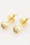 Minimalist Zircon 925 Sterling Silver Earrings Earrings - Tophatter Daily Deals