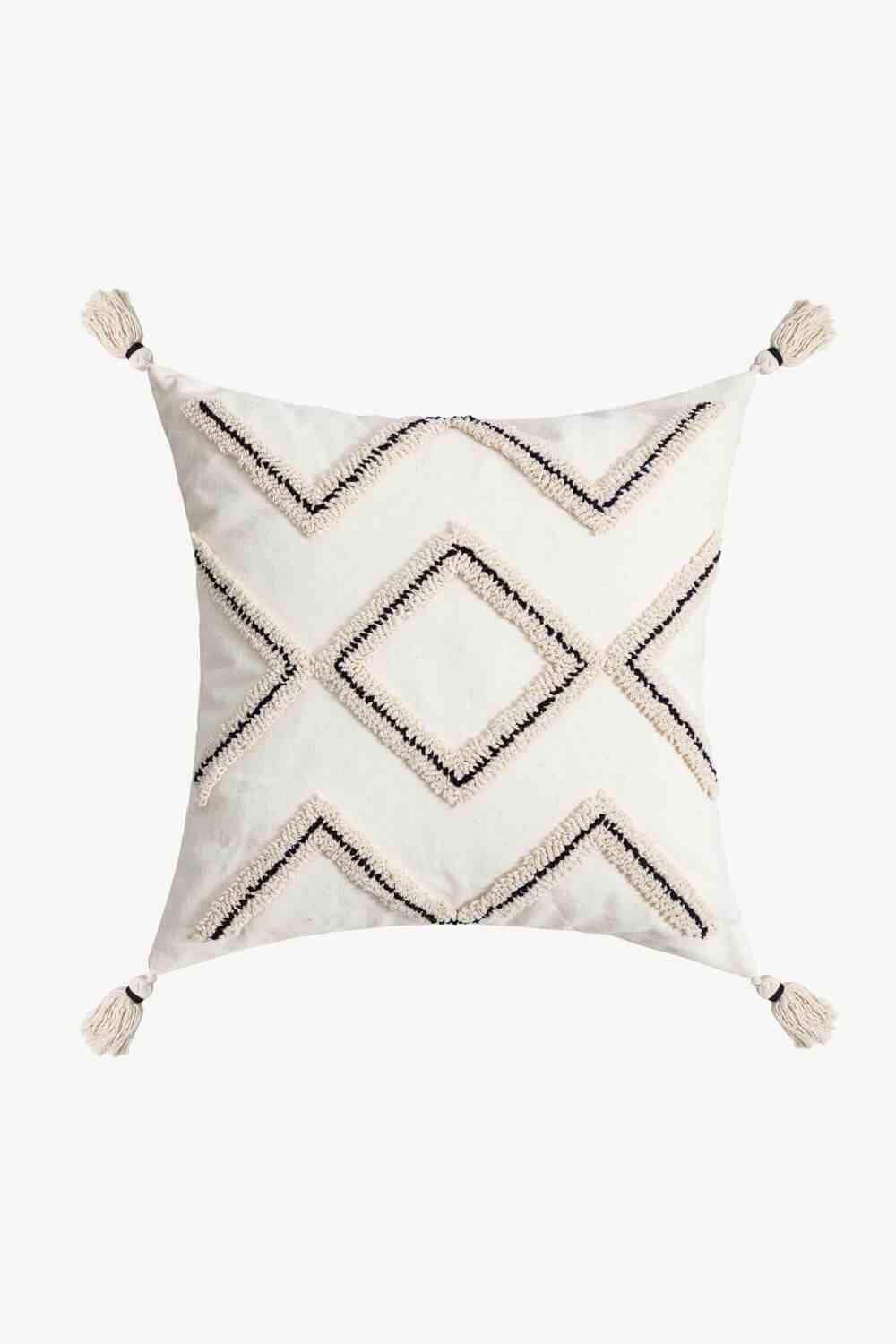 Geometric Embroidered Decorative Throw Pillow Case Diamond-Shaped Throw Pillows One Size Decorative Pillowcases - Tophatter Daily Deals