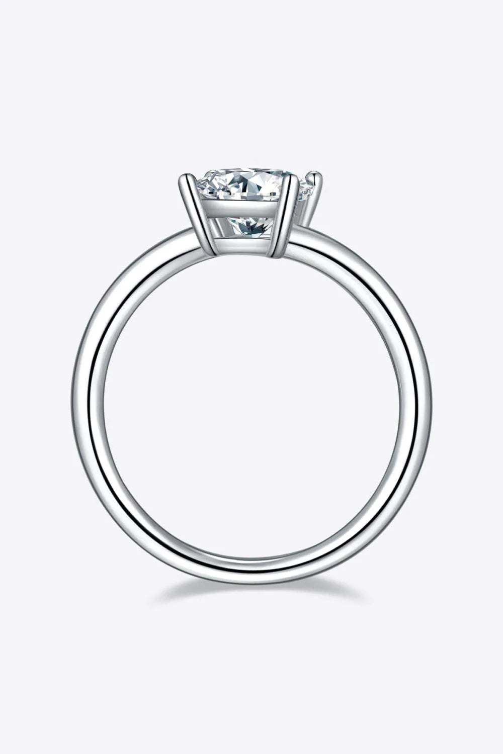 1 Carat Moissanite 925 Sterling Silver Solitaire Ring Rings - Tophatter Daily Deals