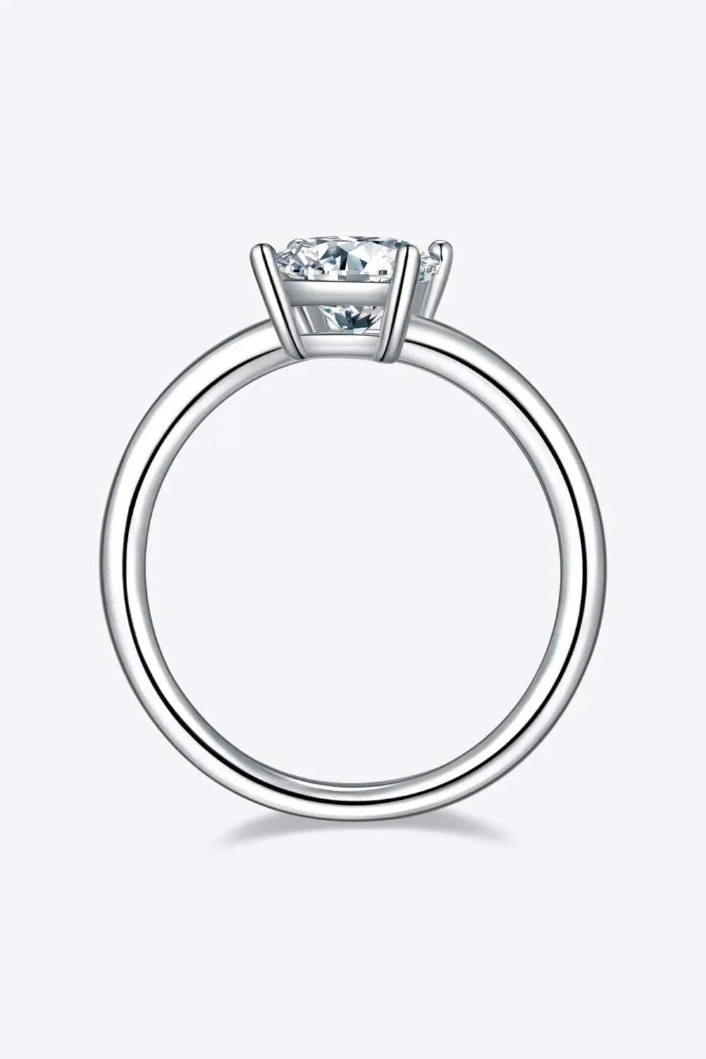 1 Carat Moissanite 925 Sterling Silver Solitaire Ring Rings - Tophatter Daily Deals