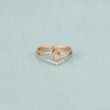 Knotted Heart Shape Inlaid Zircon Ring Rings - Tophatter Daily Deals