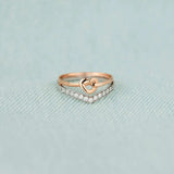 Knotted Heart Shape Inlaid Zircon Ring Rings - Tophatter Daily Deals