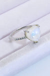 Heart-Shaped Natural Moonstone Ring Moonstone - Tophatter Daily Deals