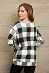 Double Take Plaid Long Sleeve Tunic Sweatshirt Blouses - Tophatter Daily Deals