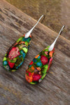 Handmade Teardrop Shape Natural Stone Dangle Earrings Earrings - Tophatter Daily Deals