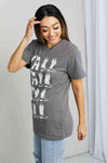 mineB Full Size Y'ALL Cowboy Boots Graphic Tee Charcoal - Tophatter Daily Deals