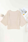 Round Neck Exposed Seams Pullover Top Blouses - Tophatter Daily Deals