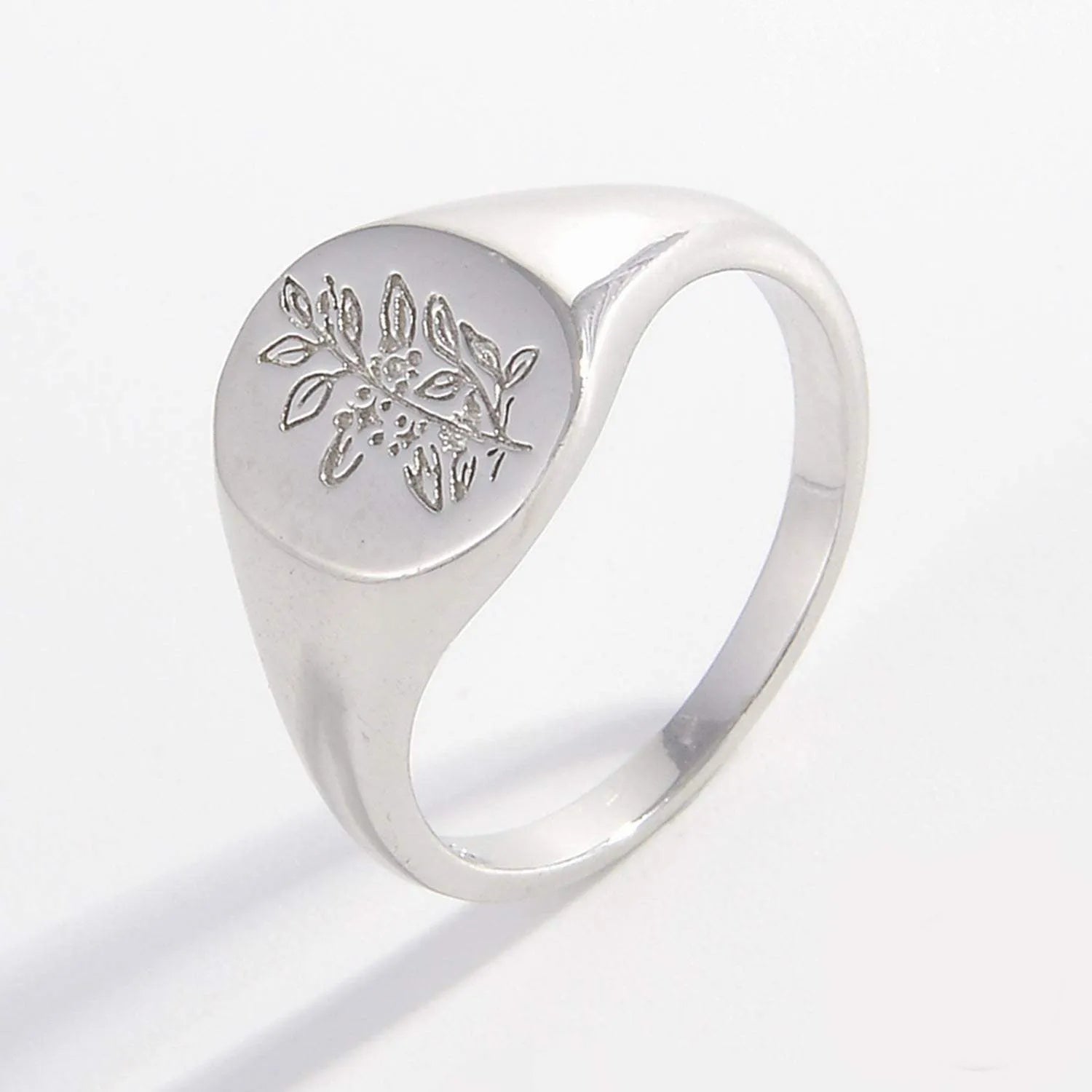 925 Sterling Silver Signet Ring Rings - Tophatter Daily Deals