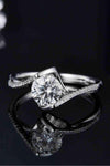 1 Carat Moissanite 925 Sterling Silver Twisted Ring Moissanite - Tophatter Daily Deals