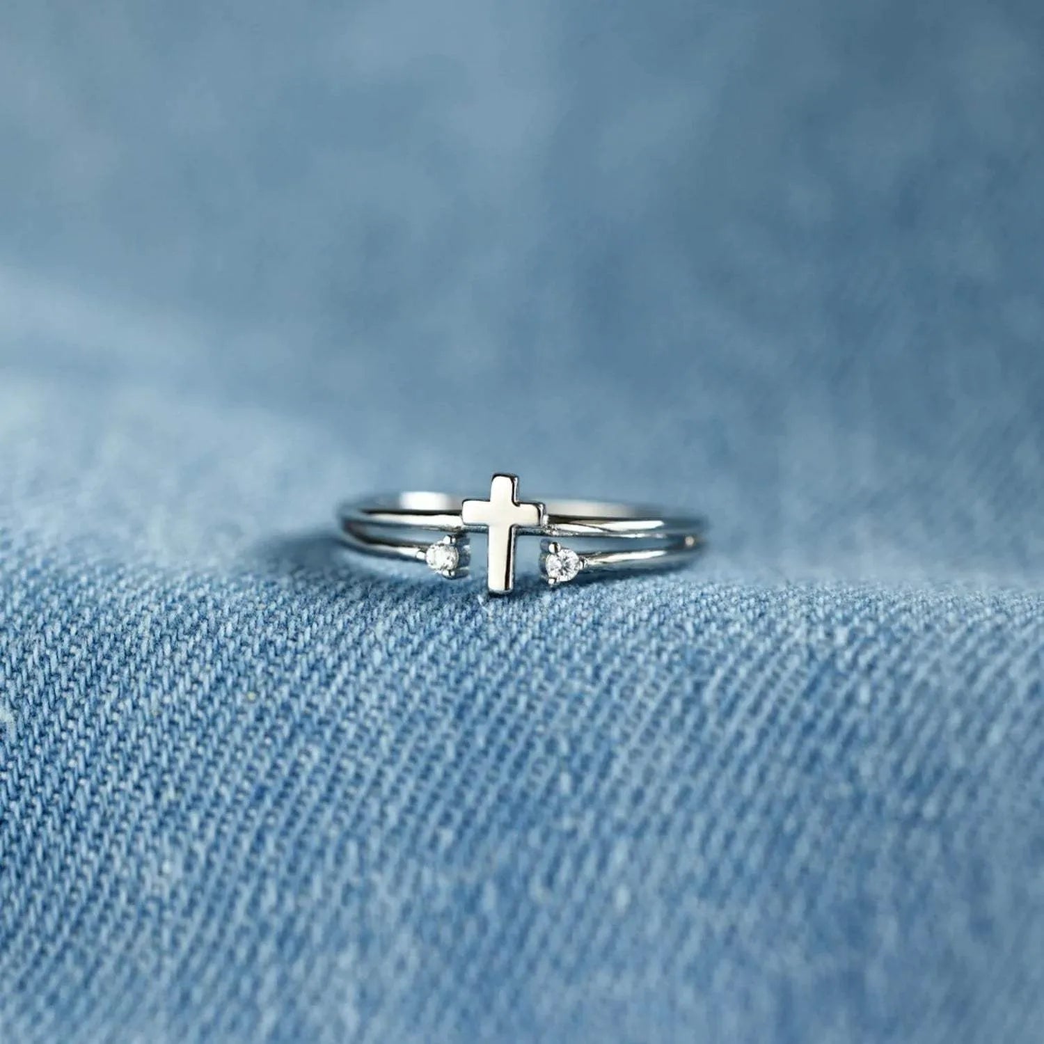 925 Sterling Silver Cross Ring Silver One Size Rings - Tophatter Daily Deals