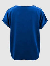 Round Neck Short Sleeve T-Shirt Women's T-Shirts - Tophatter Daily Deals