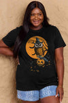 Simply Love Full Size Holloween Theme Graphic Cotton T-Shirt Black Women's T-Shirts - Tophatter Daily Deals