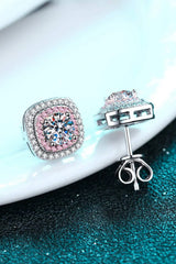 Geometric Moissanite Stud Earrings Moissanite - Tophatter Daily Deals