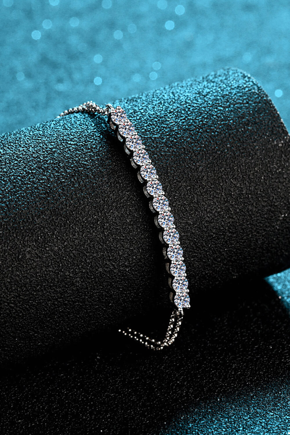 Adored Moissanite Sterling Silver Bracelet - Tophatter Shopping Deals