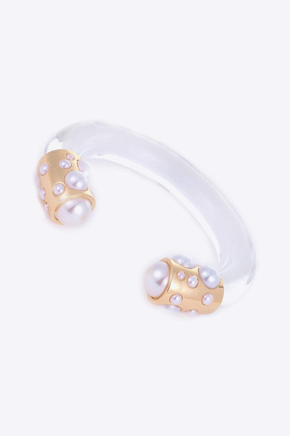 Inlaid Pearl Open Bracelet Bracelets - Tophatter Daily Deals
