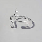 Cat Shape 925 Sterling Silver Ring Silver Rings - Tophatter Daily Deals