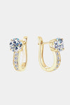 2 Carat Moissanite 925 Sterling Silver Earrings Gold One Size Moissanite - Tophatter Daily Deals