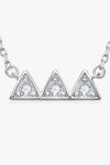 Moissanite Triangle Platinum-Plated Necklace Moissanite - Tophatter Daily Deals