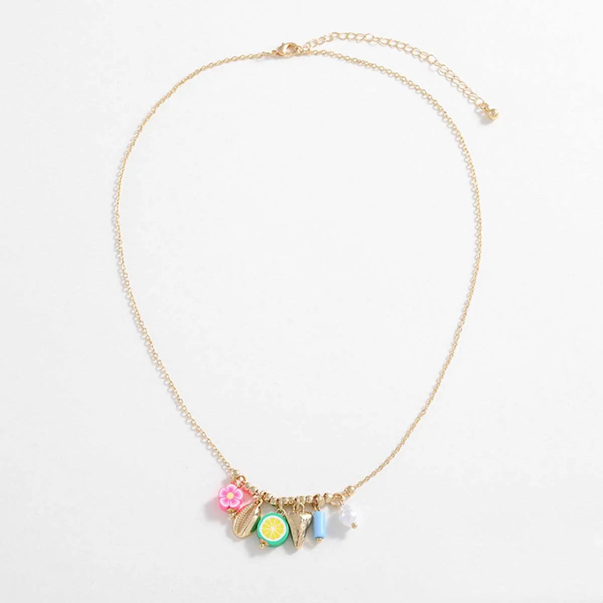 Gold-Plated Soft Ceramic Pendant Necklace Style A One Size Necklaces - Tophatter Daily Deals