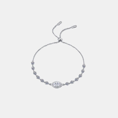 1 Carat Moissanite 925 Sterling Silver Bracelet White One Size Moissanite - Tophatter Daily Deals