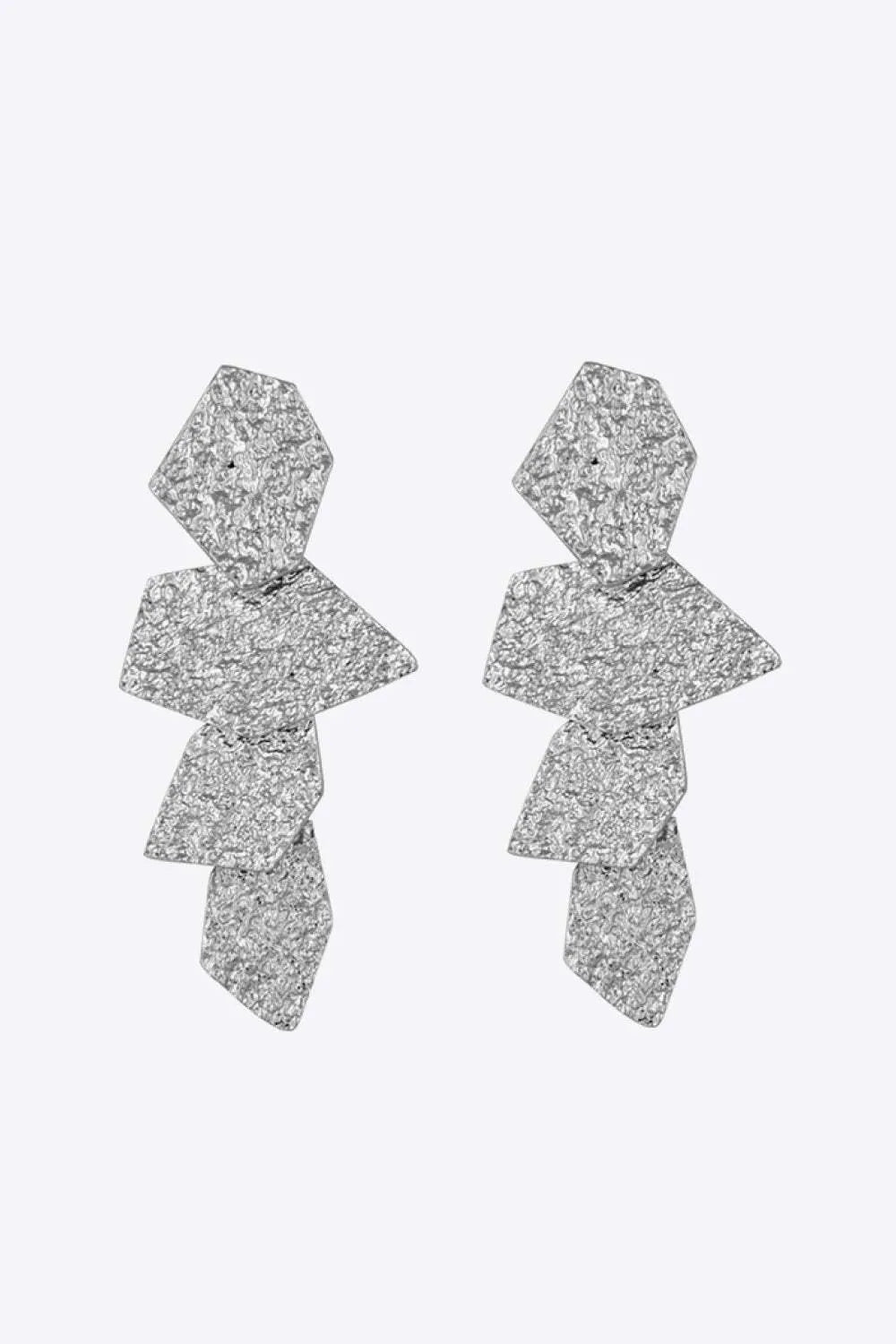 18K Gold-Plated Irregular Earrings Silver One Size Earrings - Tophatter Daily Deals