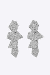 18K Gold-Plated Irregular Earrings Silver One Size Earrings - Tophatter Daily Deals