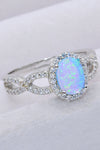 925 Sterling Silver Opal Halo Ring - Tophatter Shopping Deals - Electronics, Jewelry, Auction, App, Bidding, Gadgets, Fashion