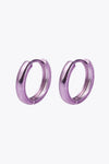 Minimalist Huggie Earrings in Lavender Lavender One Size Earrings - Tophatter Daily Deals