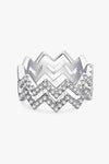 Adored Moissanite Zigzag Stacking Rings Moissanite - Tophatter Daily Deals