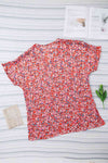 Printed V-Neck Tunic Blouse Blouses - Tophatter Daily Deals