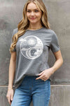 Simply Love Simply Love Full Size Sun and Moon Graphic Cotton Tee Women's T-Shirts - Tophatter Daily Deals