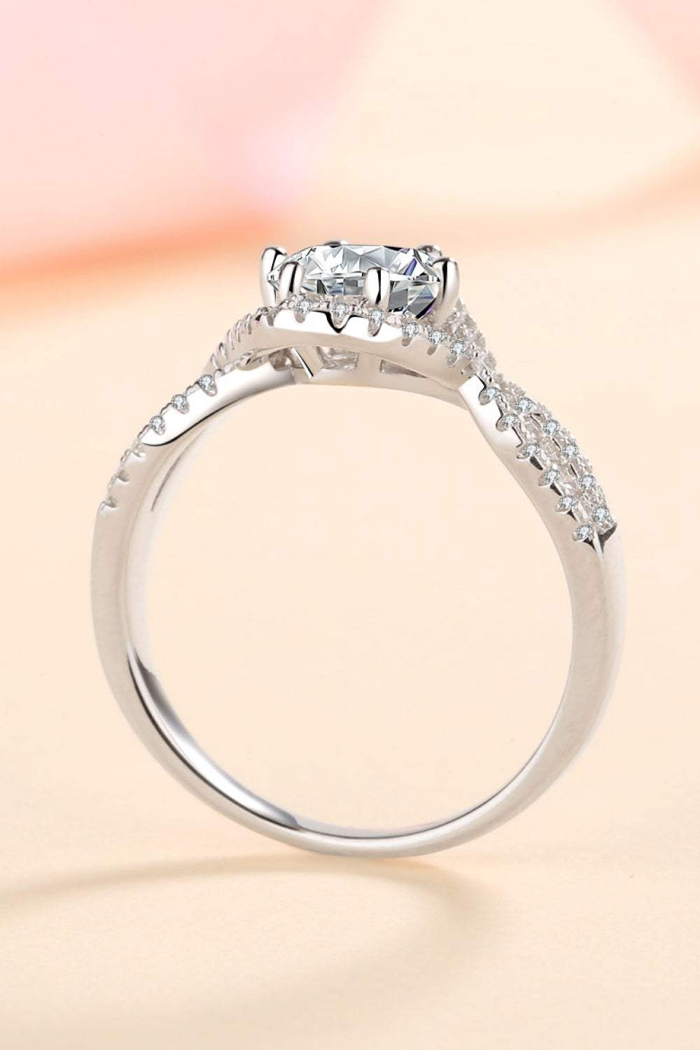 Feel The Joy 925 Sterling Silver Moissanite Ring Moissanite - Tophatter Daily Deals