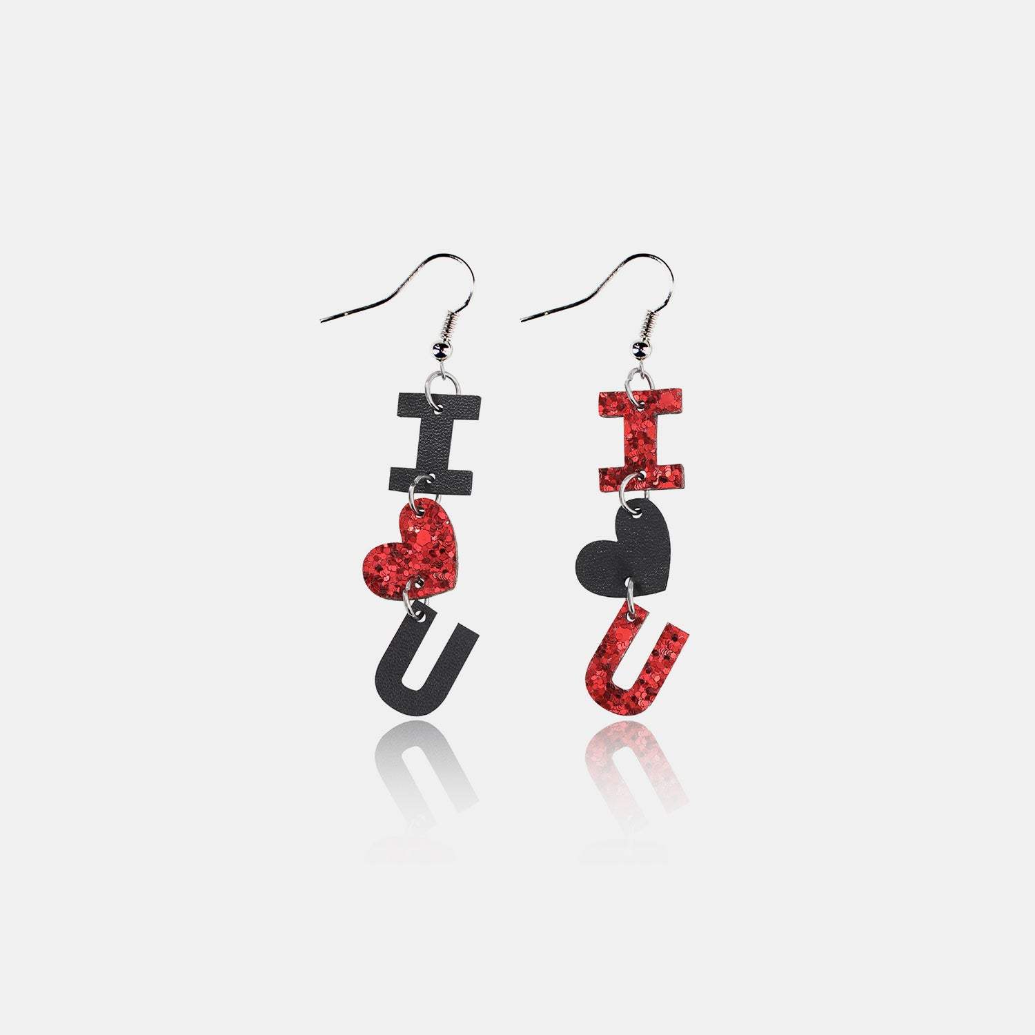 PU Leather Iron Hook Dangle Earrings Earrings - Tophatter Daily Deals