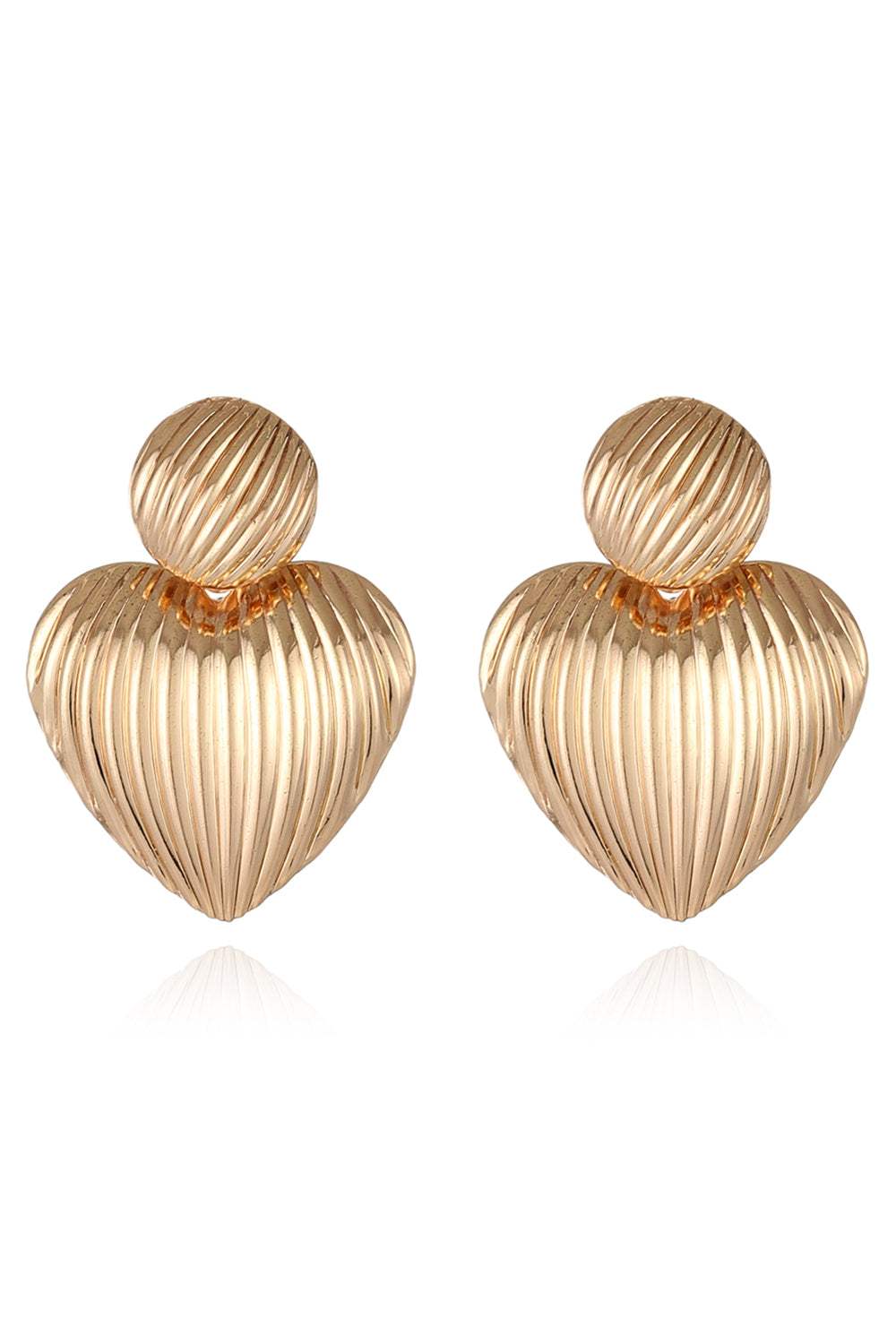 Zinc Alloy Ribbed Earrings Earrings - Tophatter Daily Deals