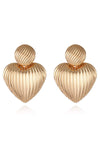 Zinc Alloy Ribbed Earrings Earrings - Tophatter Daily Deals