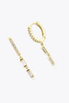 Zircon 925 Sterling Silver Drop Huggie Earrings Earrings - Tophatter Daily Deals