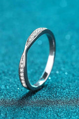 Moissanite Rhodium-Plated Ring Moissanite - Tophatter Daily Deals