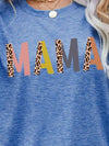 MAMA Leopard Graphic Short Sleeve Tee Women's T-Shirts - Tophatter Daily Deals