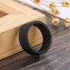 Weave Stainless Steel Ring Black Rings - Tophatter Daily Deals