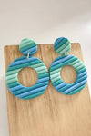 Round Shape Dangle Earrings Mint Blue One Size Earrings - Tophatter Daily Deals