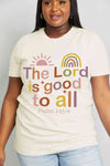 Simply Love Full Size THE LORD IS GOOD TO ALL PSALM 145:9 Graphic Cotton Tee Women's T-Shirts - Tophatter Daily Deals