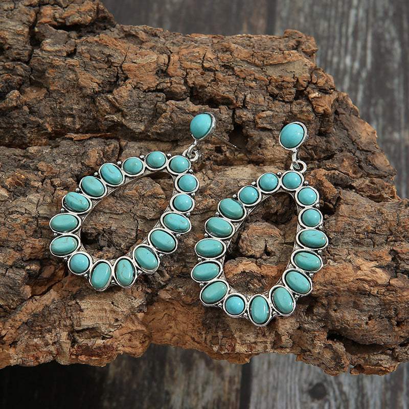 Artificial Turquoise Earrings Earrings - Tophatter Daily Deals