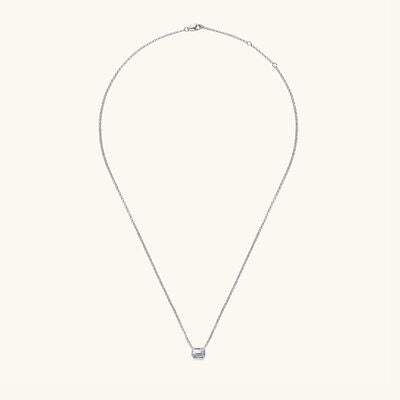 1 Carat Moissanite 925 Sterling Silver Pendant Necklace Moissanite - Tophatter Daily Deals