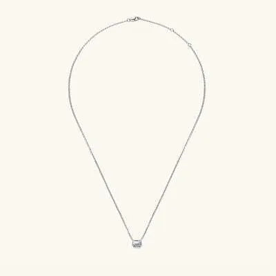 1 Carat Moissanite 925 Sterling Silver Pendant Necklace Moissanite - Tophatter Daily Deals