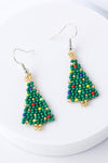 Beaded Christmas Tree Earrings Earrings - Tophatter Daily Deals