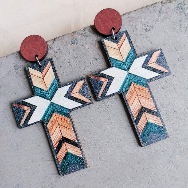 Cross Drop Earrings Earrings - Tophatter Daily Deals