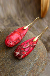 Handmade Teardrop Shape Natural Stone Dangle Earrings Earrings - Tophatter Daily Deals